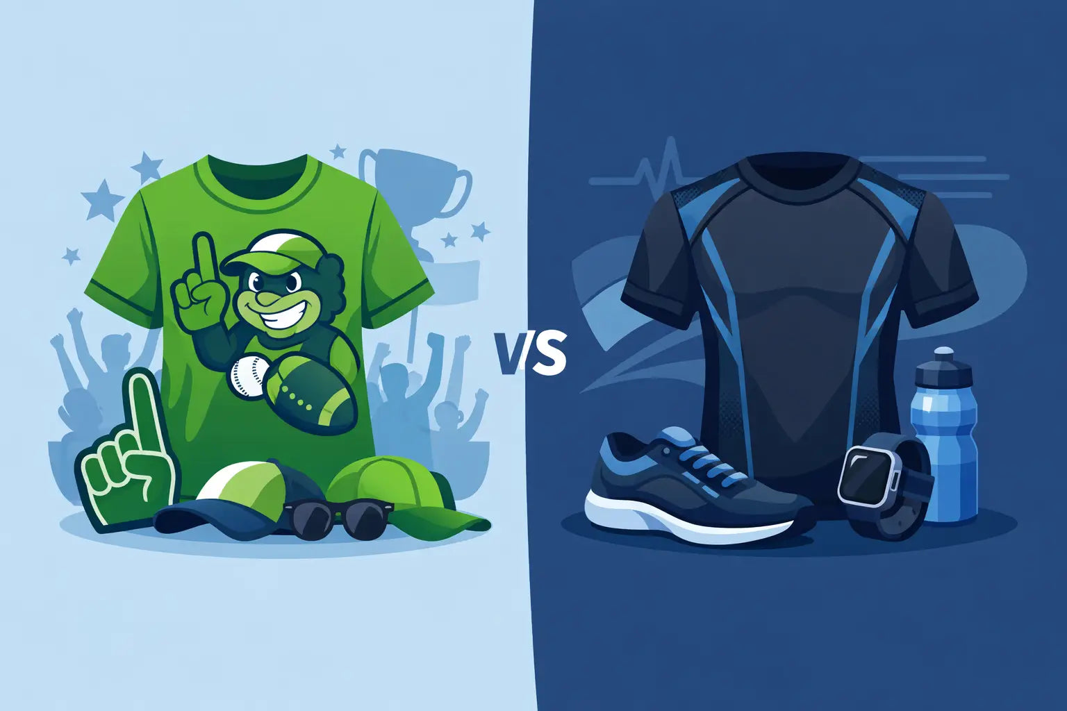 Novelty Sports Tees vs Performance Tops