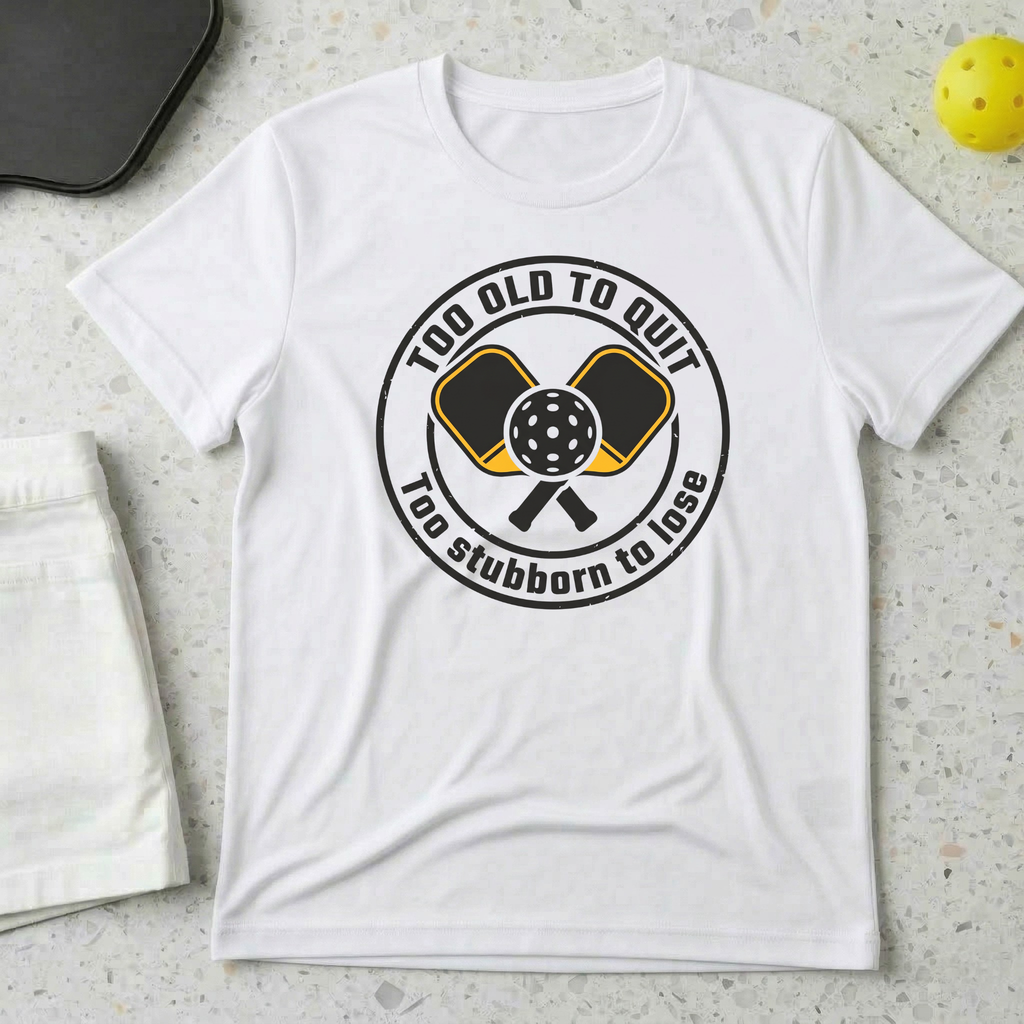 too old to quit too stubborn to lose T-shirt