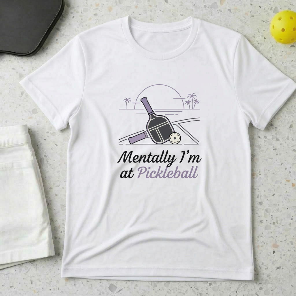Mentally I'm at Pickleball T-shirt