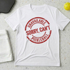 Unavailable Sorry I Can't Pickleball T-shirt