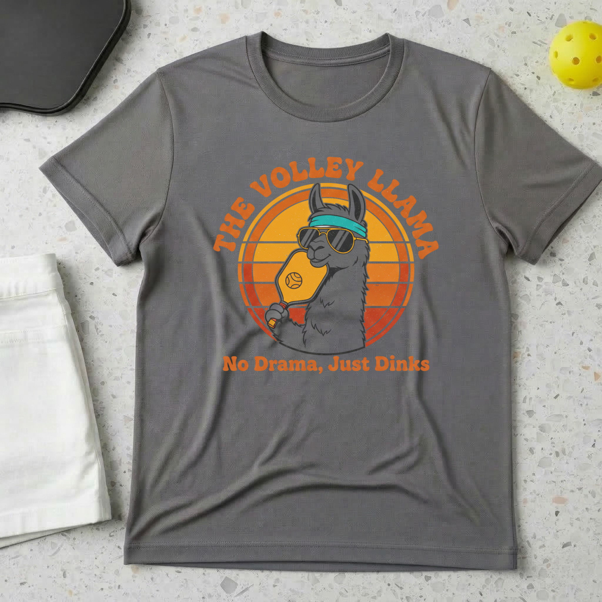 volley llama no drama just dinks T-Shirt